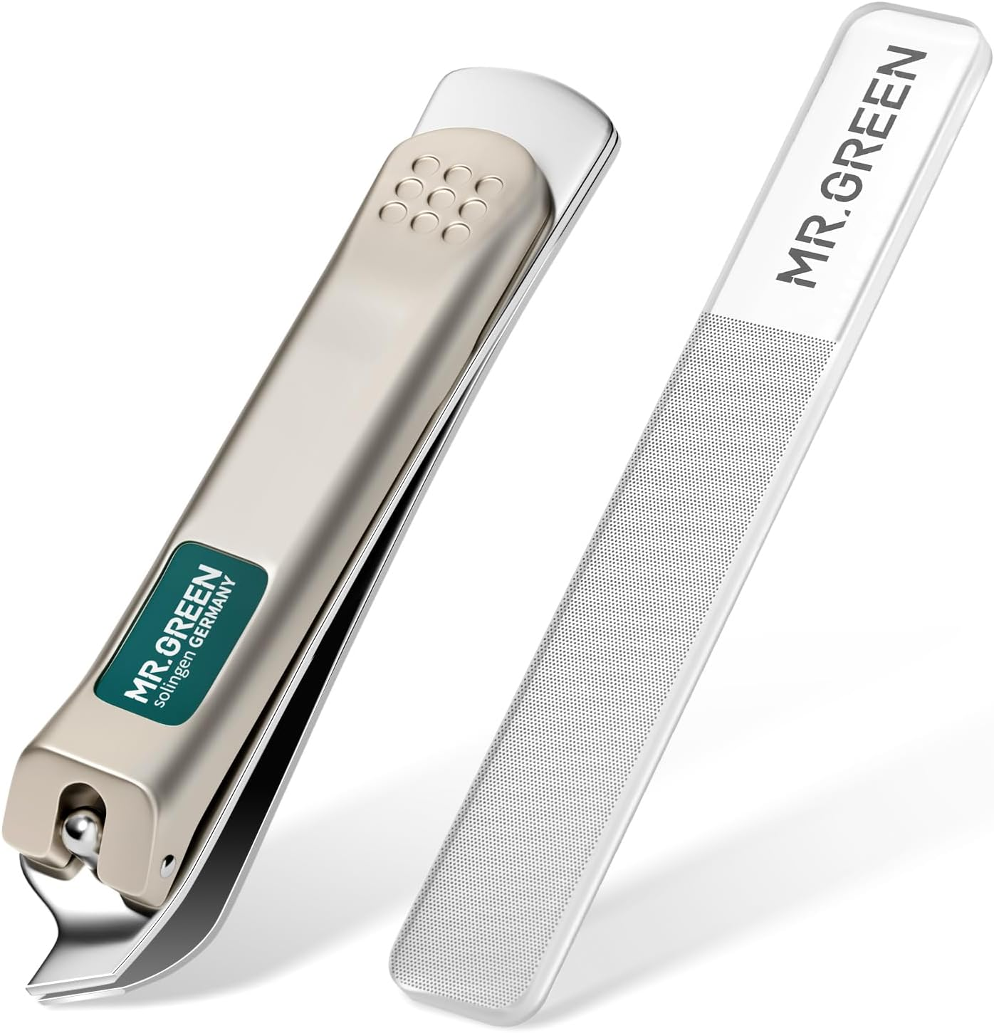 MR.GREEN Slanted Edge Nail Cutting Clippers Cuticle Nippers Tool Stainless Steel Dead Skin Oblique Tip Trimmer Manicure Scissors (Mr-1115 (Large))