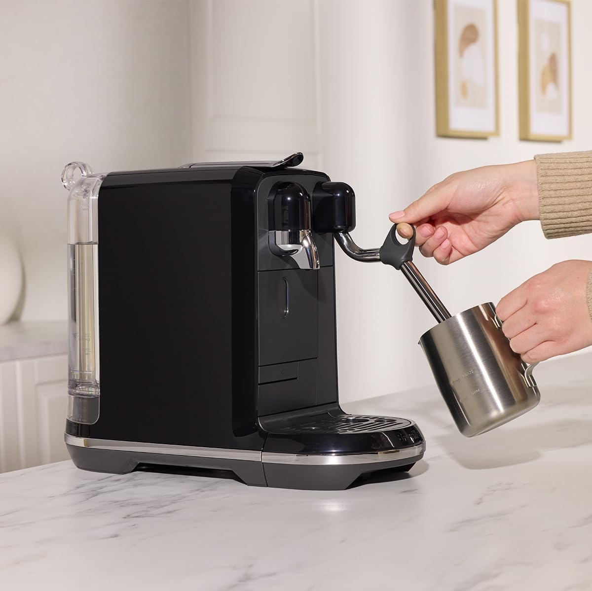 Breville Nespresso Creatista Uno Coffee Machine by Breville, Black Sesame, BNE500BKS