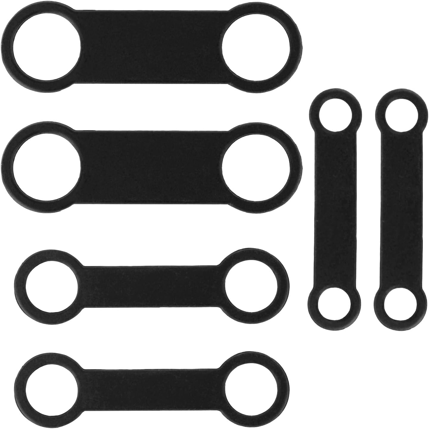 6Pcs Silicone Dog Tags, 3 Sizes Slide on Dog Tags Personalized Puppy Name ID Pet Supplies for Pets Collar (Black) image number 5