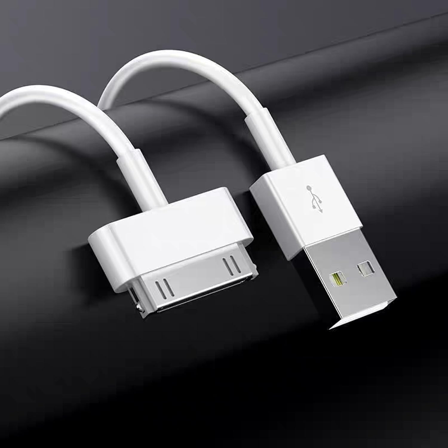 2Pcs Charger Cable, Fast Charging Charger, Cable Charging/Data Transfer, Applicable to 4/4S, 3G/3Gs, Ipad 3/2/1, Ipod Classic/Touch/Nano (White 1.5M Wire Length *2) image number 6