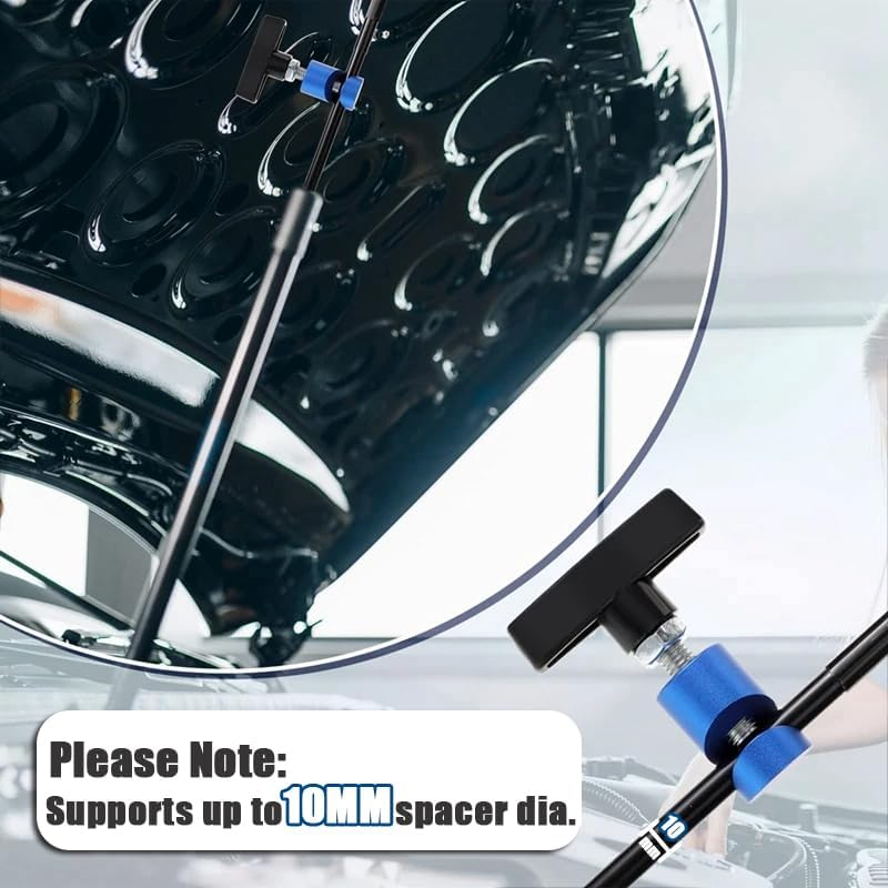 Bestgle 2 Pack Car Hood Lifting and Fixing Tool, Adjustable Car Hood Prop Struts Clamp Holder Automotive Hood Lift Supporting and Hold down Kit, Hood Strut Support Rod for Cars Trunks image number 3