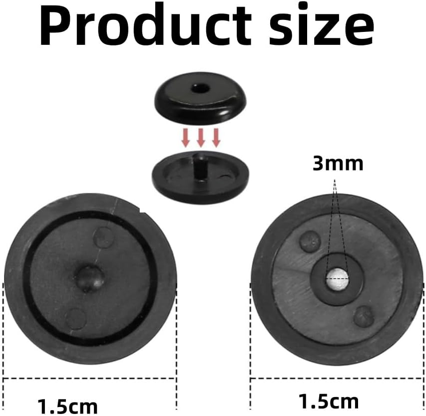 FUNNTY 10 Sets Seat Belt Button, Universal Fit Seatbelt Stopper, Snap-On Seat Belt Button Stop,Snap-On Seat Belt Button Stop, for SUV Truck Automobile(Black) image number 3