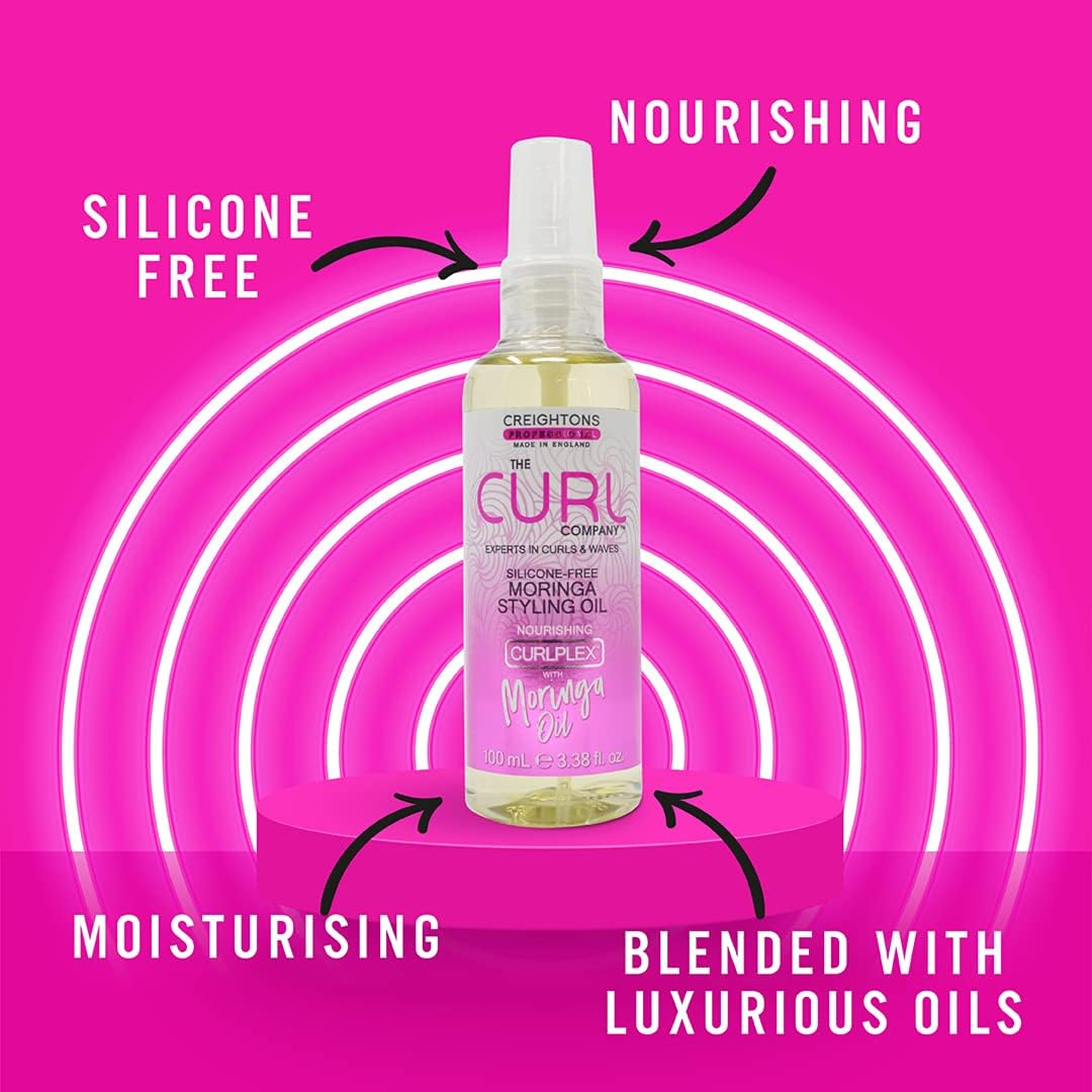 The Curl Company Silicone Free Moringa Styling Oil (100Ml) - Formulated with Nourishing Moringa Oil. the Experts in Curls & Waves. Smooths & Nourishes Hair for Hydrated Curls, Coils & Waves image number 5