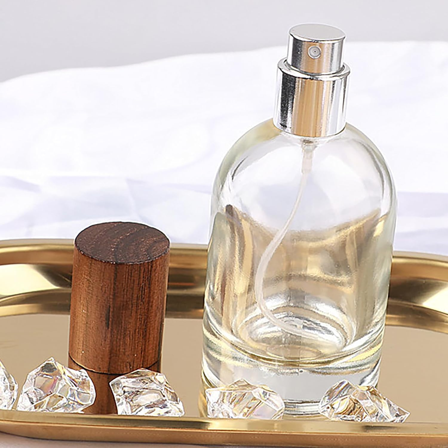 50Ml Glass Perfume Atomizer Sprayer Empty Perfume Spray Bottles Fine Mist Container Perfume Dispenser Travel Size Clear image number 5