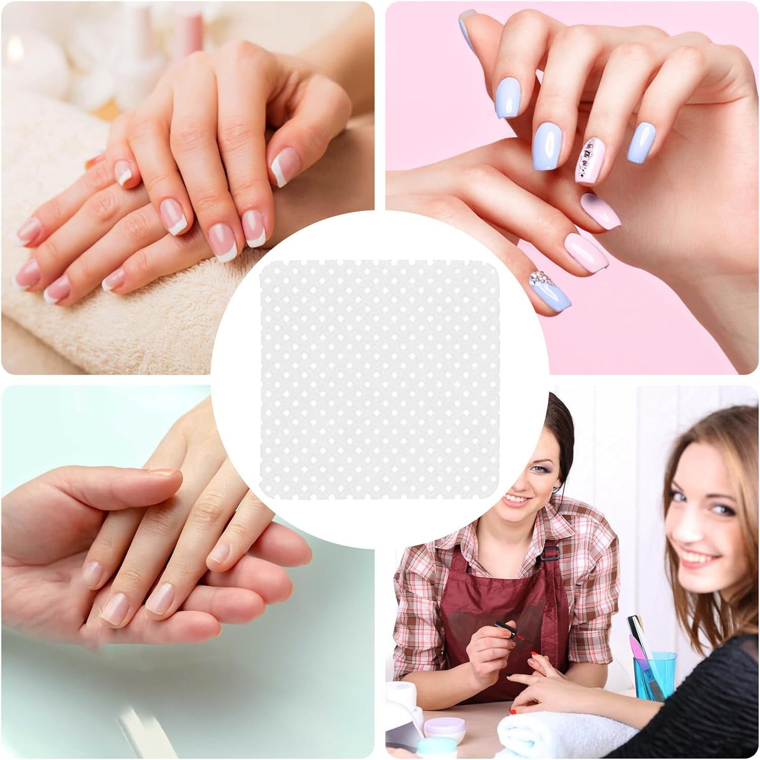 Lint Free Wipes - Nail Wipes Nail Polish Remover 5X5X2Cm | Nails Salon Supplies, Super Absorbent Gel Polish Remover Pads, Eyelash Extensions image number 5