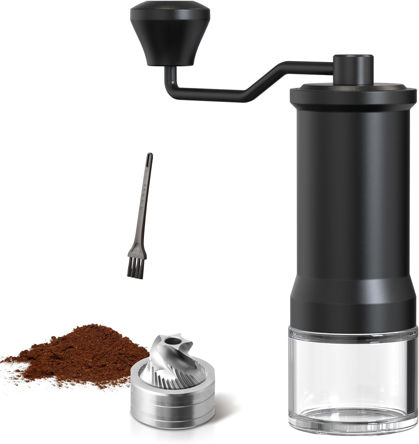 Portable Coffee Grinder Conical Burr for Espresso French Press Pour over Double Bearing Internal Adjustment Capacity 25G (Stainless Steel Burrs) image number 4