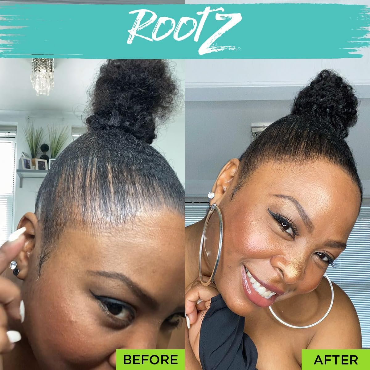 New! Rootz Grey Root Cover up Dark Brown Touch up for Grey Roots. Shape and Thicken Eyebrows Too. Unique Dual Action Brush - One Product - Two Uses image number 5
