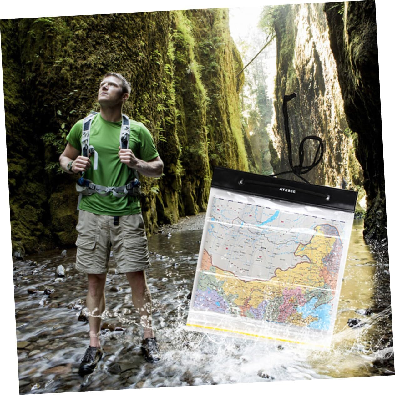 VANZACK Travel Map Organizer File Document Bag Office File Pouch Easy to Carry Wide Uses image number 1