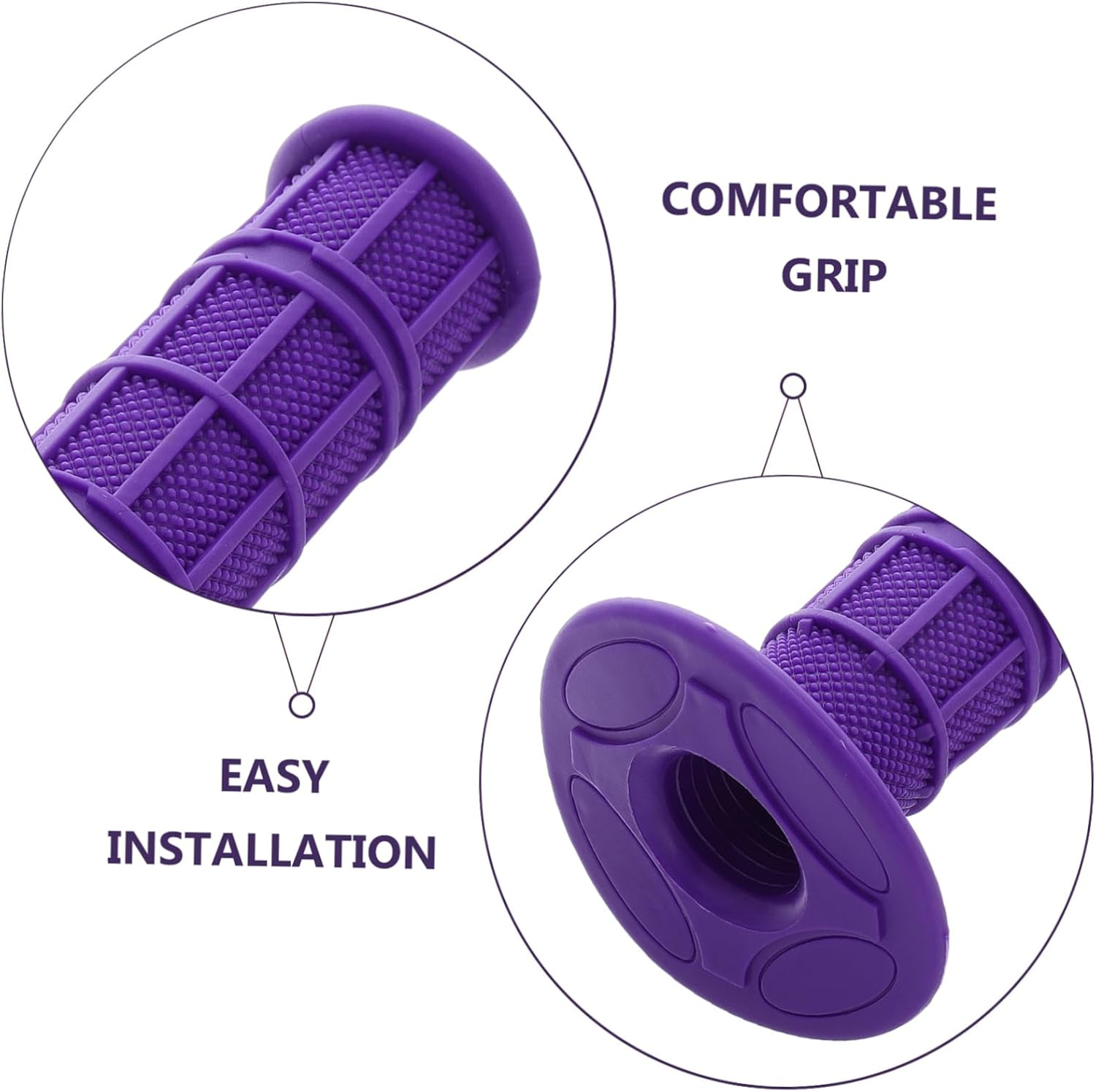 FUNOMOCYA Motorcycle Handlebar Grips 2Pcs Replacement Silicone Soft Grip Set for ATV Dirt Bike Off-Road Purple Motorcycle Accessory Suitable for Outdoor Riding image number 6