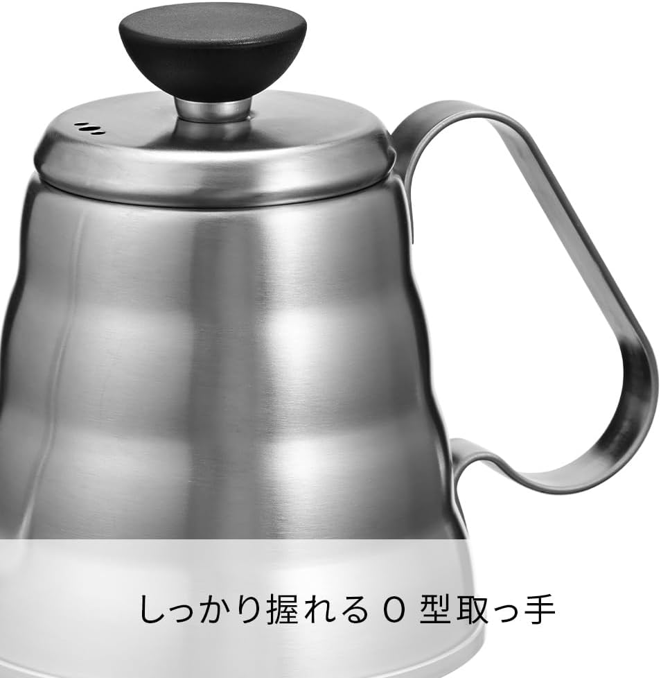 HARIO O-VKB-70-HSV V60 Metal Drip Kettle, Vono, Silver, Practical Capacity, 16.9 Fl Oz (500 Ml), Stainless Steel, Hairline Silver image number 4