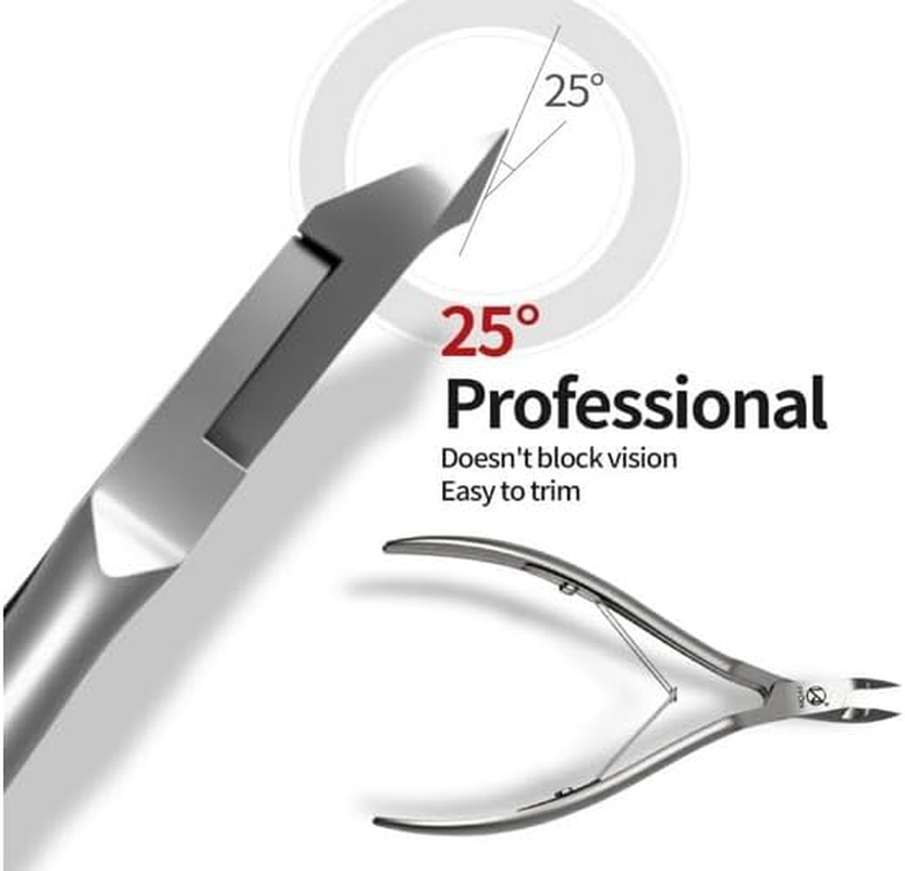 Cuticle Cutter, Non-Slip Cuticle Nippers Made of Stainless Steel, Nail Clippers, Head Cutter, Nail Scissors image number 5