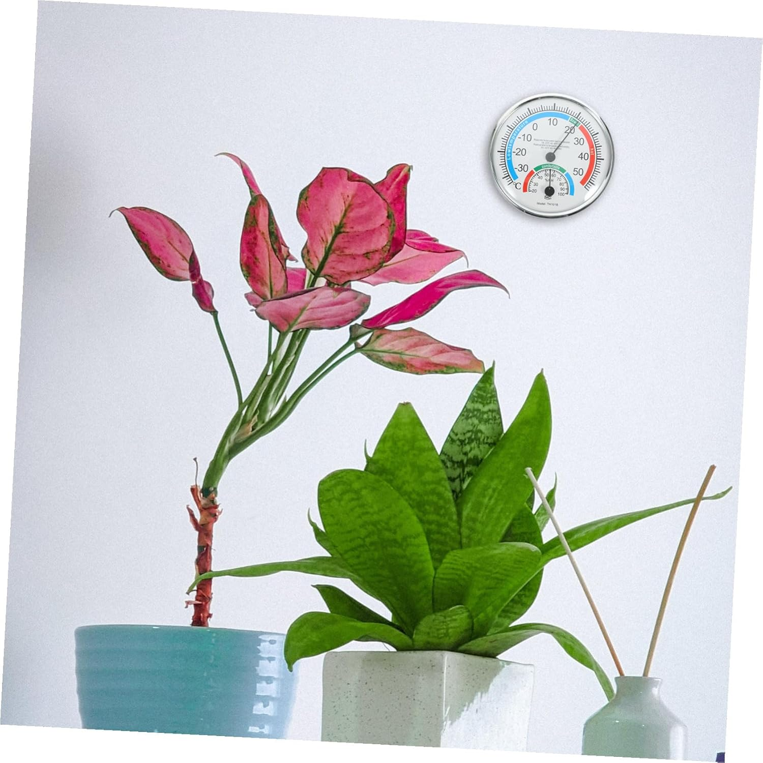 Bestonzon Indoor Outdoor Thermometer Hygrometer with Clear Scale Abs Material Compact Wall-Hanging Temperature Humidity Gauge for Patio Garden Home Use image number 1