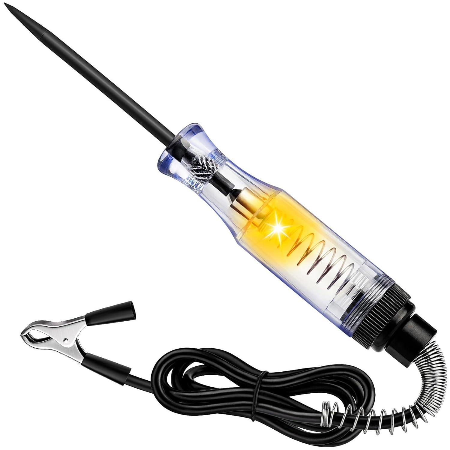 Test Light Automotive, Circuit Tester 6V-12V-24V Car Electrical Pen with Alligator Clip Long Stainless Probe, Continuity Voltage Fuse Dual Color Polarity Indicator for RV,SUV, Sedan and Truck image number 3