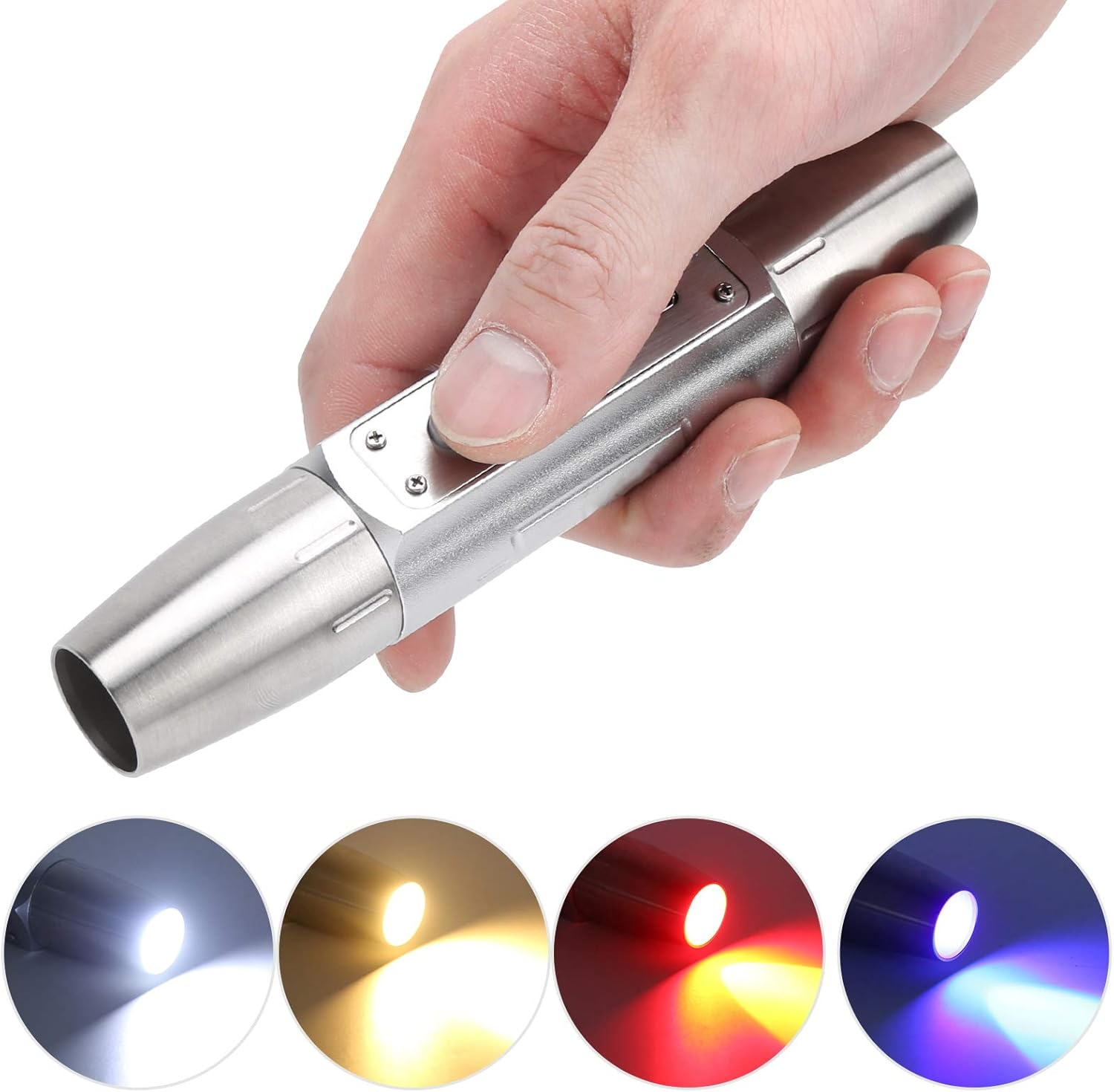 Identification Flashlight, Jade Jewelry Gem Identification Lights, Dual Ends 6 Lights Torch Ultraviolet Rechargeable Detector Lamp for Jewelry Diamond Appraisal image number 5