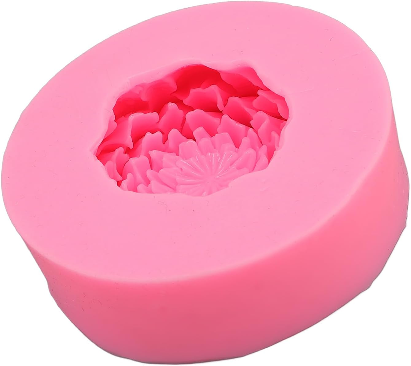 3D Peony Flower Silicone Candle Molding Food Grade Flexible Reusable for Handmade Soap Cake Chocolate Decorations Craft Baking DIY image number 4