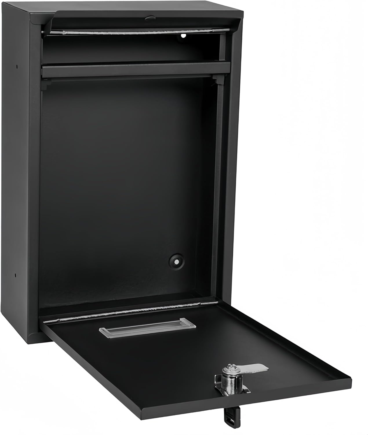 Wall Mounted Letter Mailbox with Combination Lock, Wall Mounted Locking Vertical Letters Newspapers Dropbox Mailbox Post Box Nameplate Large Capacity for Wall and Fence, Matt Black image number 1