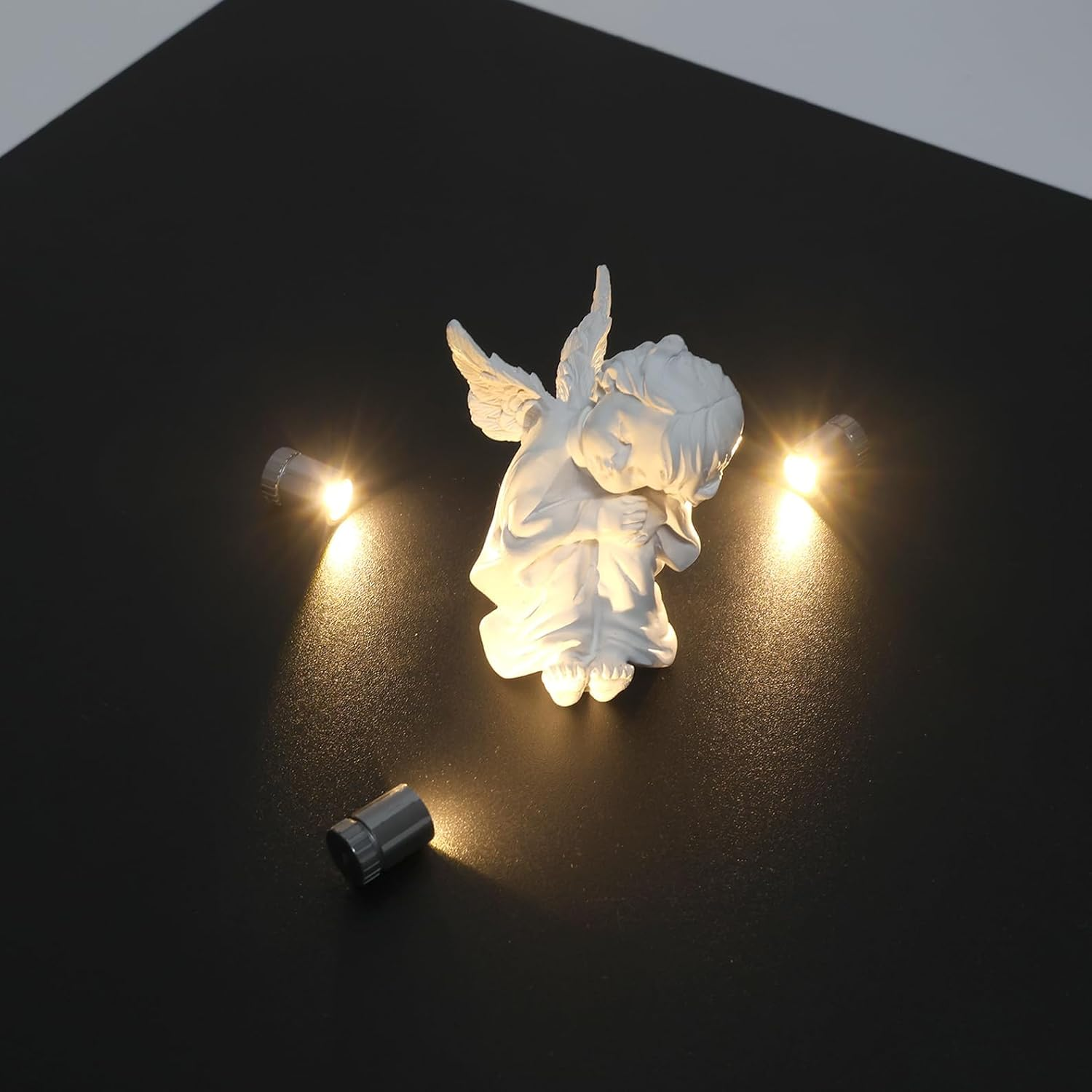 10-Pack LED Mini Lights for Dollhouses and Crafts, Warm White, Battery-Operated Small LED Lights with Silver Plastic Casing,For Paper Lanterns, Party Decorations, and Dollhouse Accessories image number 5