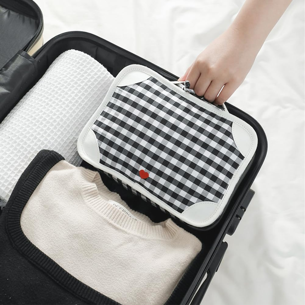 Vanfn Cosmetic Bags, Makeup Bag Cosmetic Bag for Women Cosmetic Travel Makeup Bag Large Travel Toiletry Bag for Girls Make up Bag Brush Bags P.Travel Series image number 1