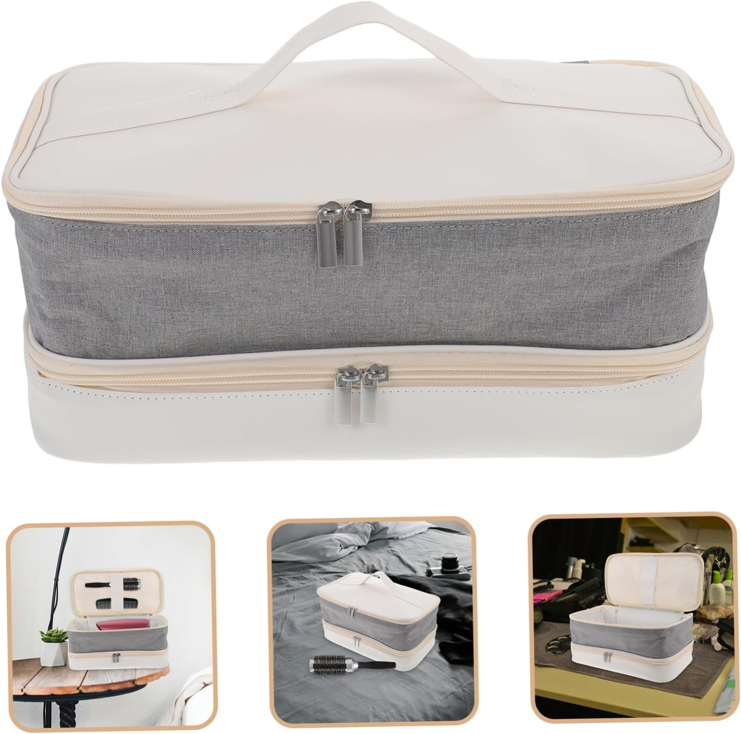 VICASKY Hair Tool Travel Case Hair Dryer Organizer Bag Travel Carry Bag for Women image number 2