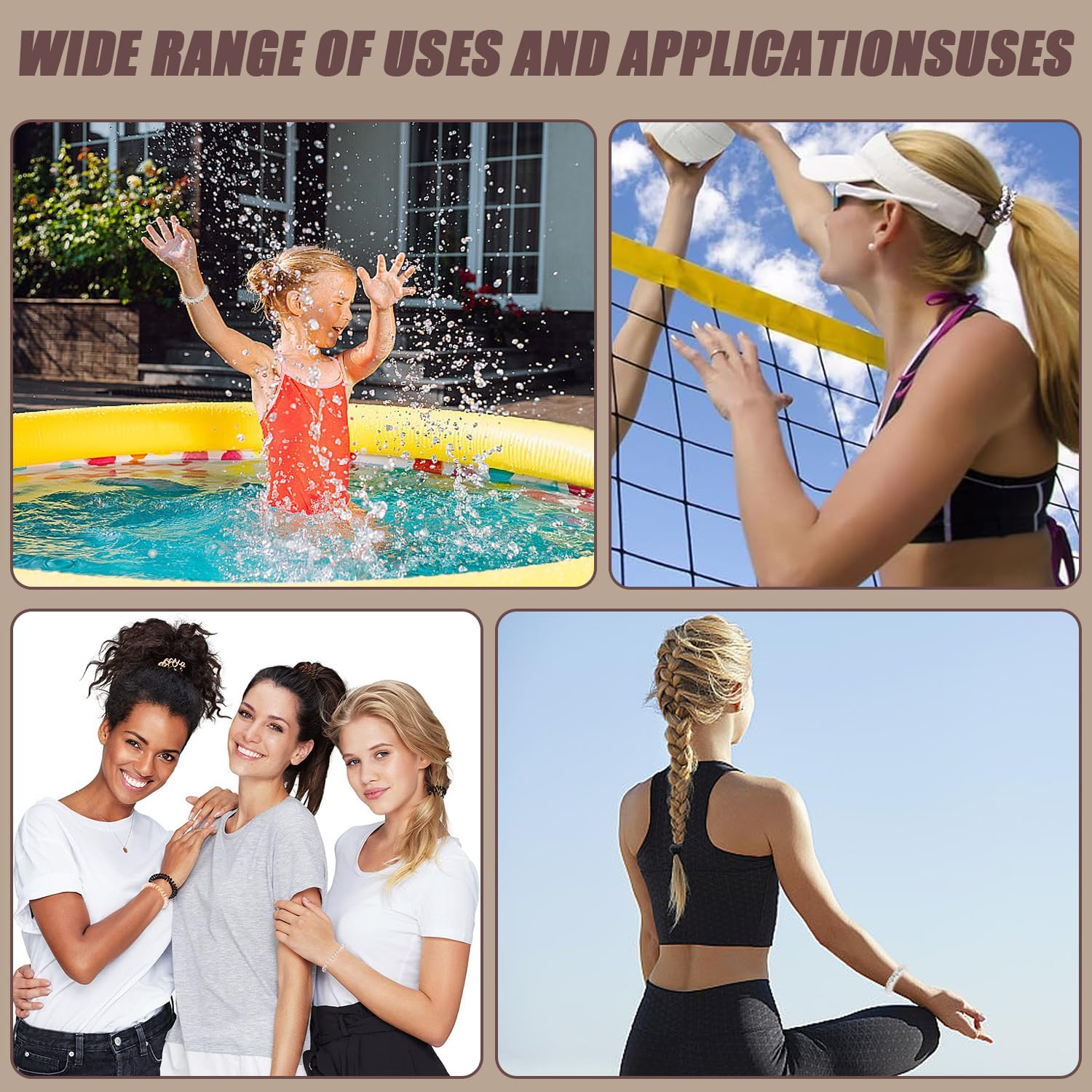 TRKETK Pack of 24 Spiral Hair Bobbles, Elastic Hair Bobbles, Telephone Cable, Plastic Spool, Hair Bobbles, Spiral Telephone Cable, Hair Band, Elastic Hair Band for Girls and Women image number 5