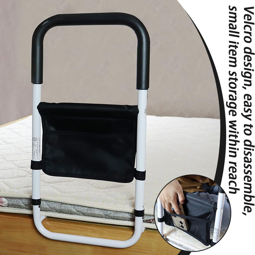 Bedside Handrail,U Shaped Auxiliary Rail,Grab Bar with Storage Pocket,Support Side Railings,Bed Support Bar,For Elderly,Disabled,Pregnant Women image number 4
