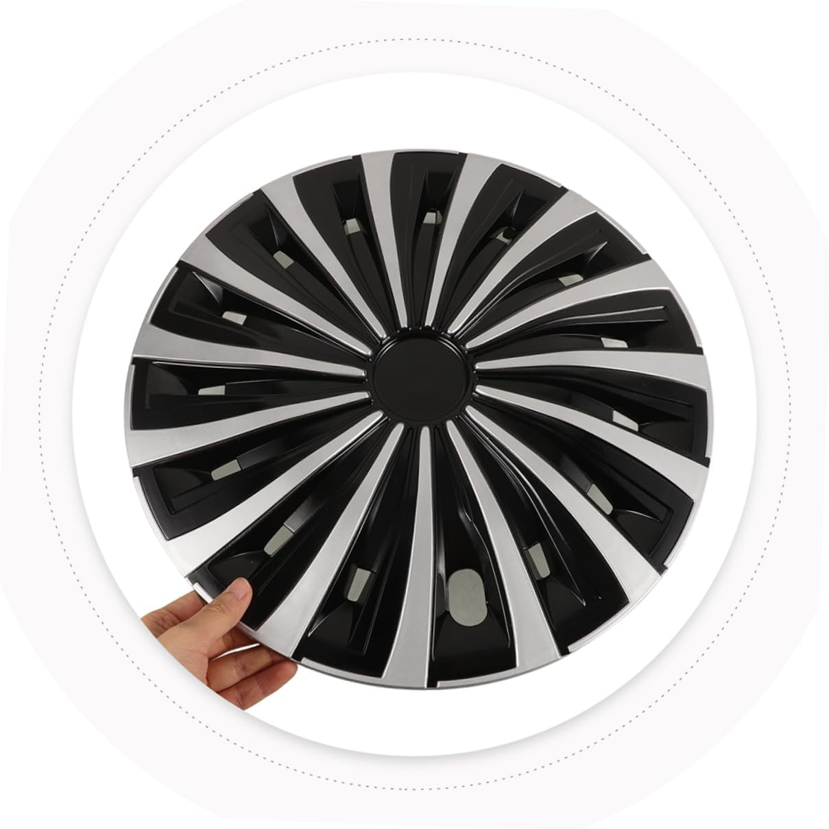 Vaguelly Car Wheel Hub Caps Wheel Rim Cover Black Rim Protector Automotive Hubcap image number 1