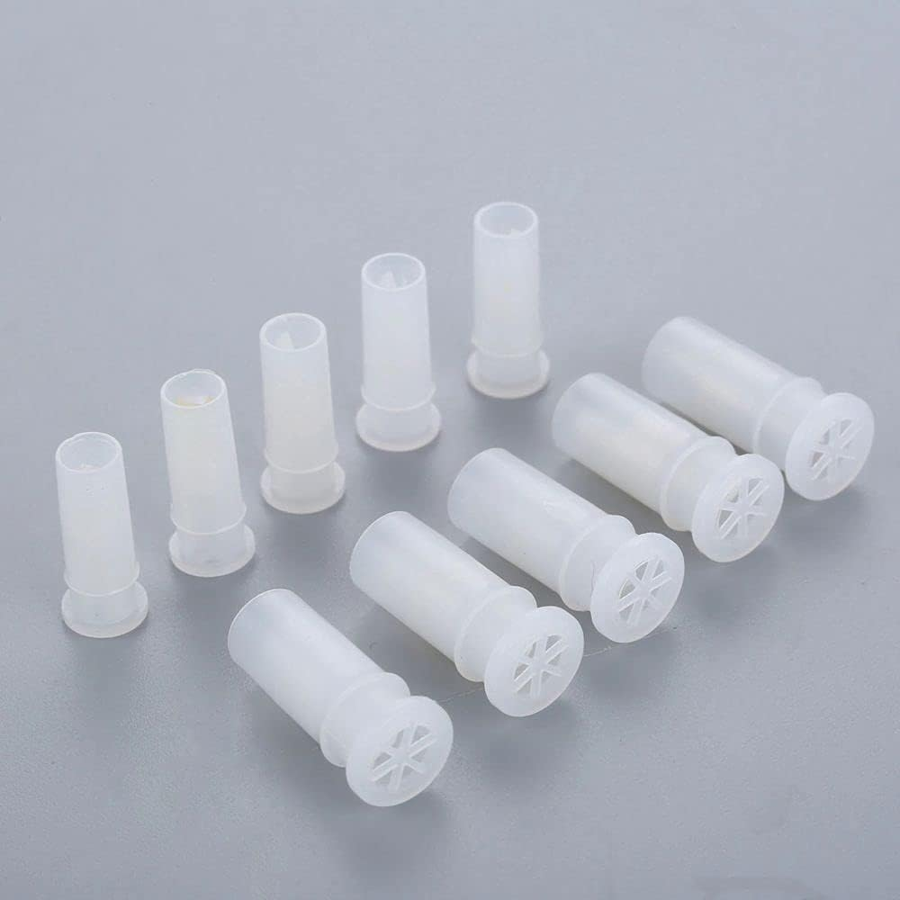 Clockjuan 100 Pcs White Toy Noise Makers Insert Squeakers, Plastic Dog Squeaky Whistles, Dog Squeak Toys Toy Insert Replacements DIY Accessories(15.5X4.8Mm) image number 4