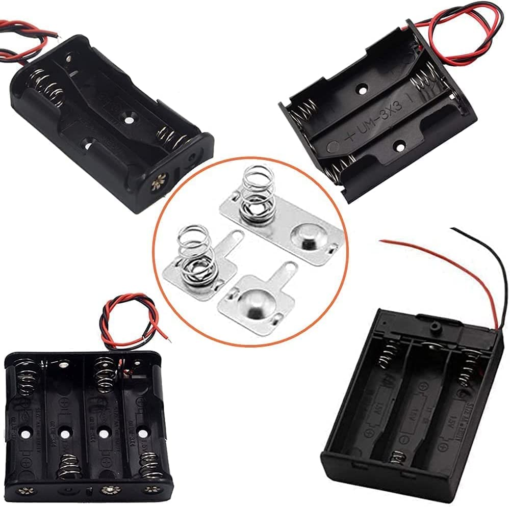 10Pairs Battery Springs AA Battery Negative to Positive Conversion Spring Contact Nickle Plated 12X12Mm and 12X26.5Mm image number 2