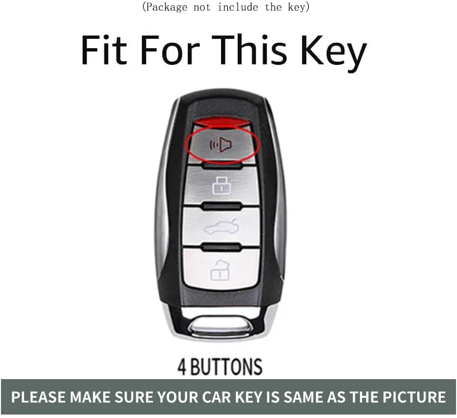 Ontto Car Key Fob Cover Keyring Fit for Great Wall Haval Hover H1 H4 H6 H7 H9 F5 F7 H2S GMW Coupe Key Case TPU Smart Key Shell Holder Bag Keychain Protector Decorative Accessories - Green image number 3