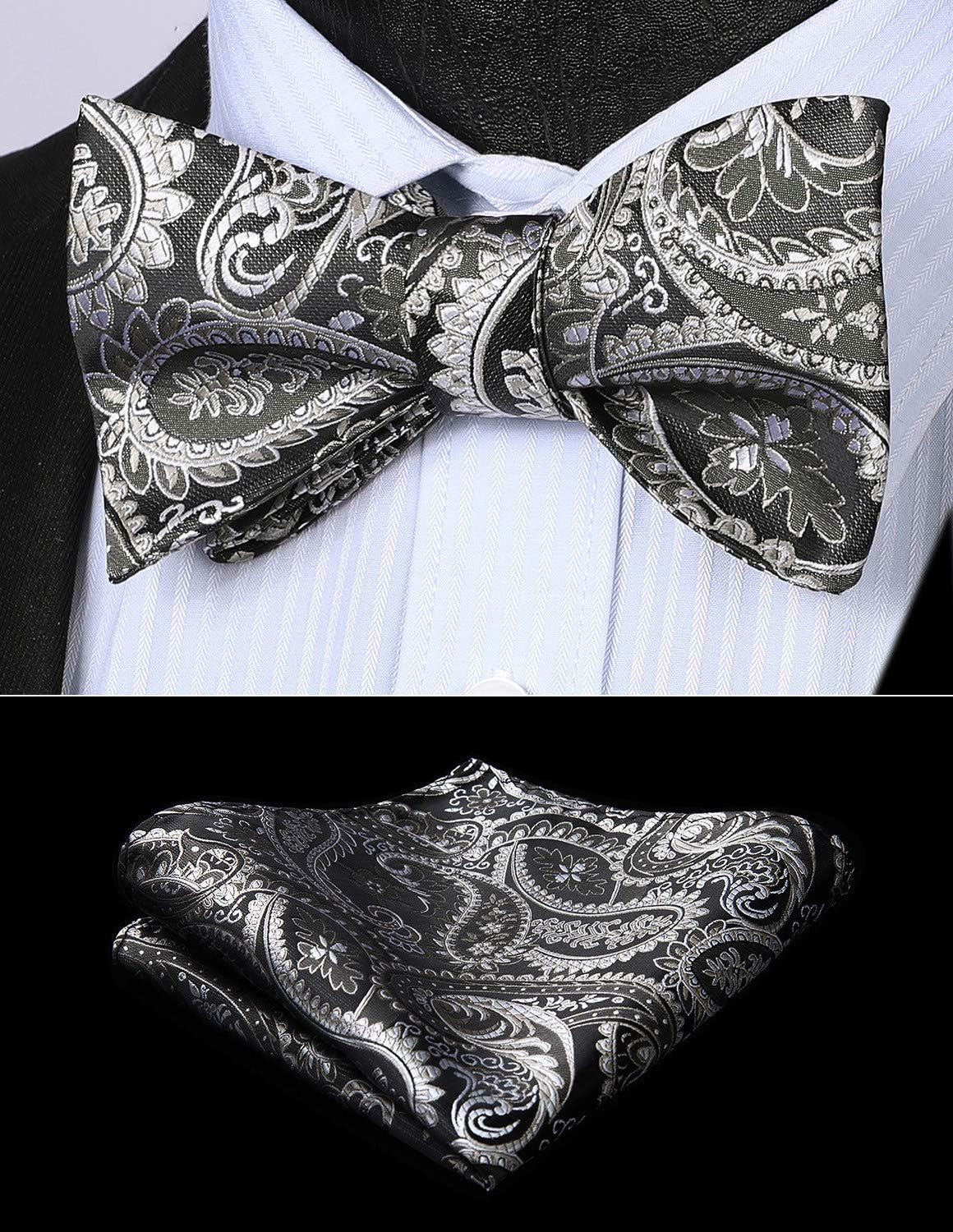 Bow Ties for Men Elegant Adjustable Pre-Tied Bow Ties for Men Boys image number 4