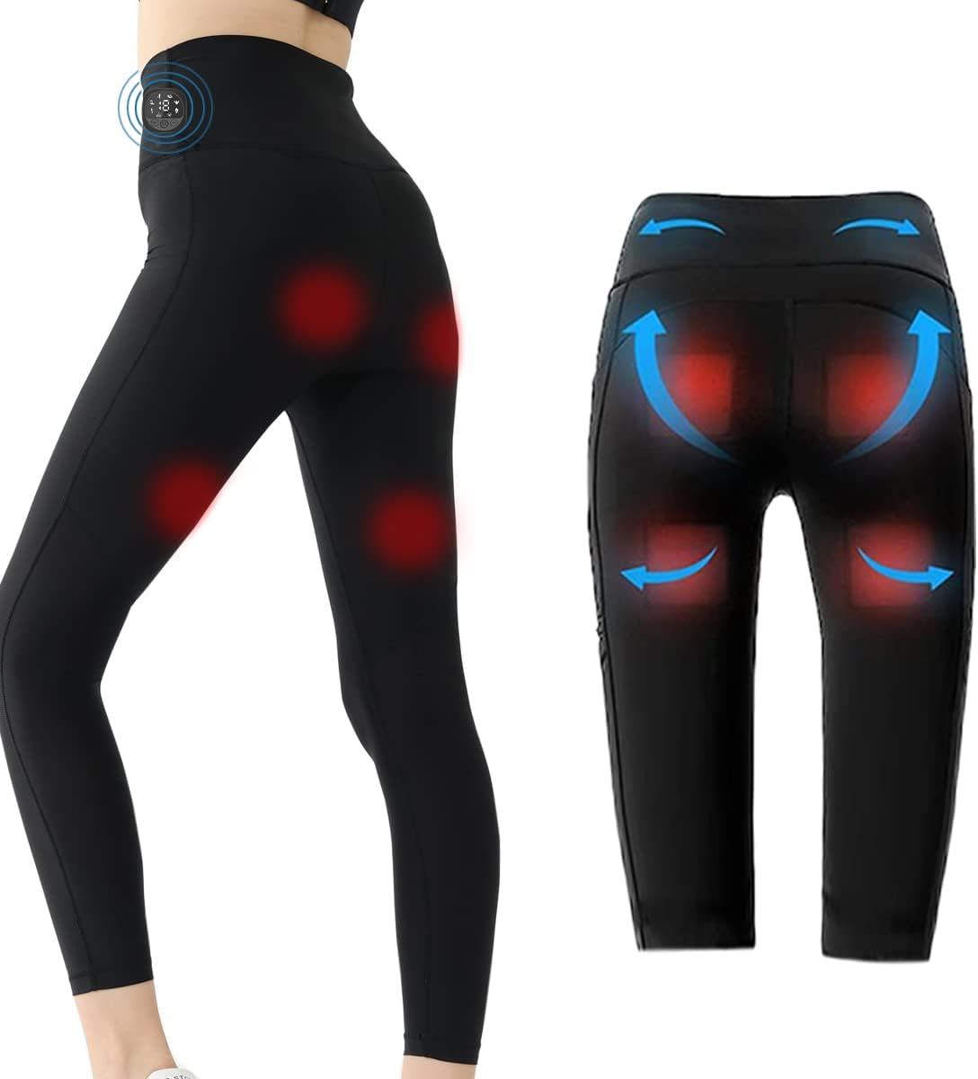 High Waist Yoga Pants with EMS Rechargeable, Buttock Ultimate EMS Stimulator for Women 8 Modes 19 Intensity Levels