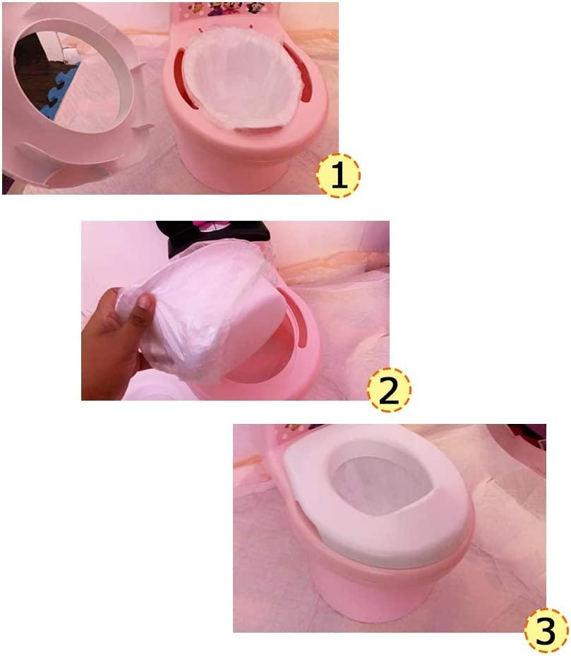 100Pack Potty Chair Liners with Drawstring,Toilet Seat Potty Bags Cleaning Bag for Kids Toddlers,Baby Training Seat image number 1