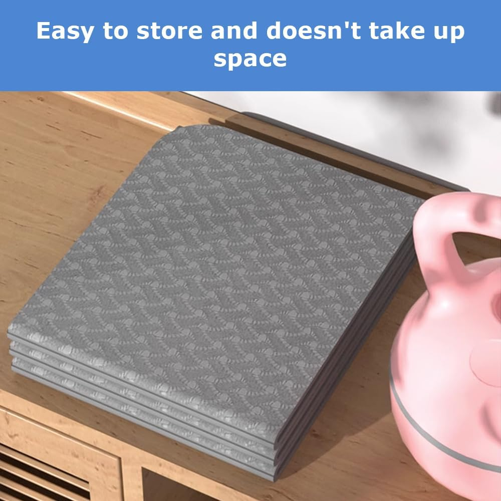 MOTRAIN Non Slip Exercise Mat,Fitness Pad/Foldable Yoga Mat 6Mm Extra Thick,Yoga Mat for Yoga Pilates,Cardio,Exercise Equipment