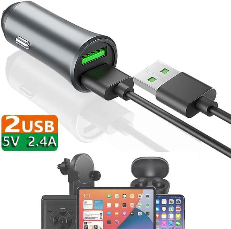 Danyee Car Charger Adapter 【2PACK】 Dual USB Car Charger, 5V 2.4A Cigarette Lighter Adapter Compatible with IP 16/15/14/13/12/11/SE/XR/X/XS, SM S24/S23/S22/S21/S20, Pixel 8/7/6 (2USB 5V-2.4A) - 54W Fast Car Charger【 Pd36W + Qc3.0 】 image number 7
