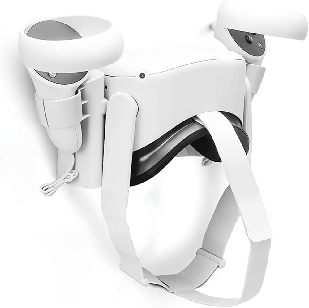 Iesooy Charging Dock for Quest 2,VR Wall Mount Charging Station Stand Set,High Speed,Fast Charging Station Display Holder and Controller Compatible with Q2 image number 4