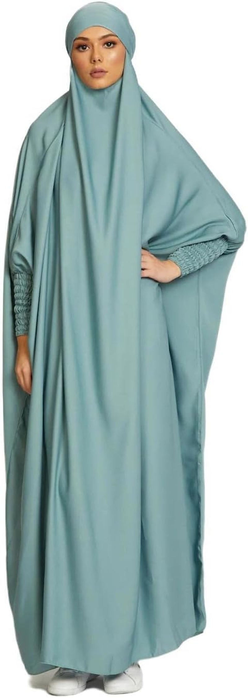 RLLJS Women Muslim Dress Ramadan One Piece Prayer Garment Hijab Abaya Dubai Islam Robe African Turkey Caftan image number 3