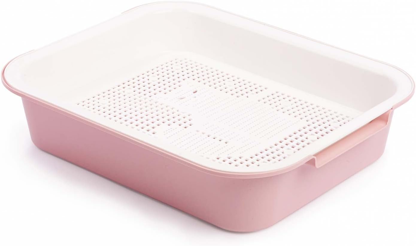 Cat Litter Tray Kitten Toilet Cleaning Strainer Pink Cat Litter Tray image number 5
