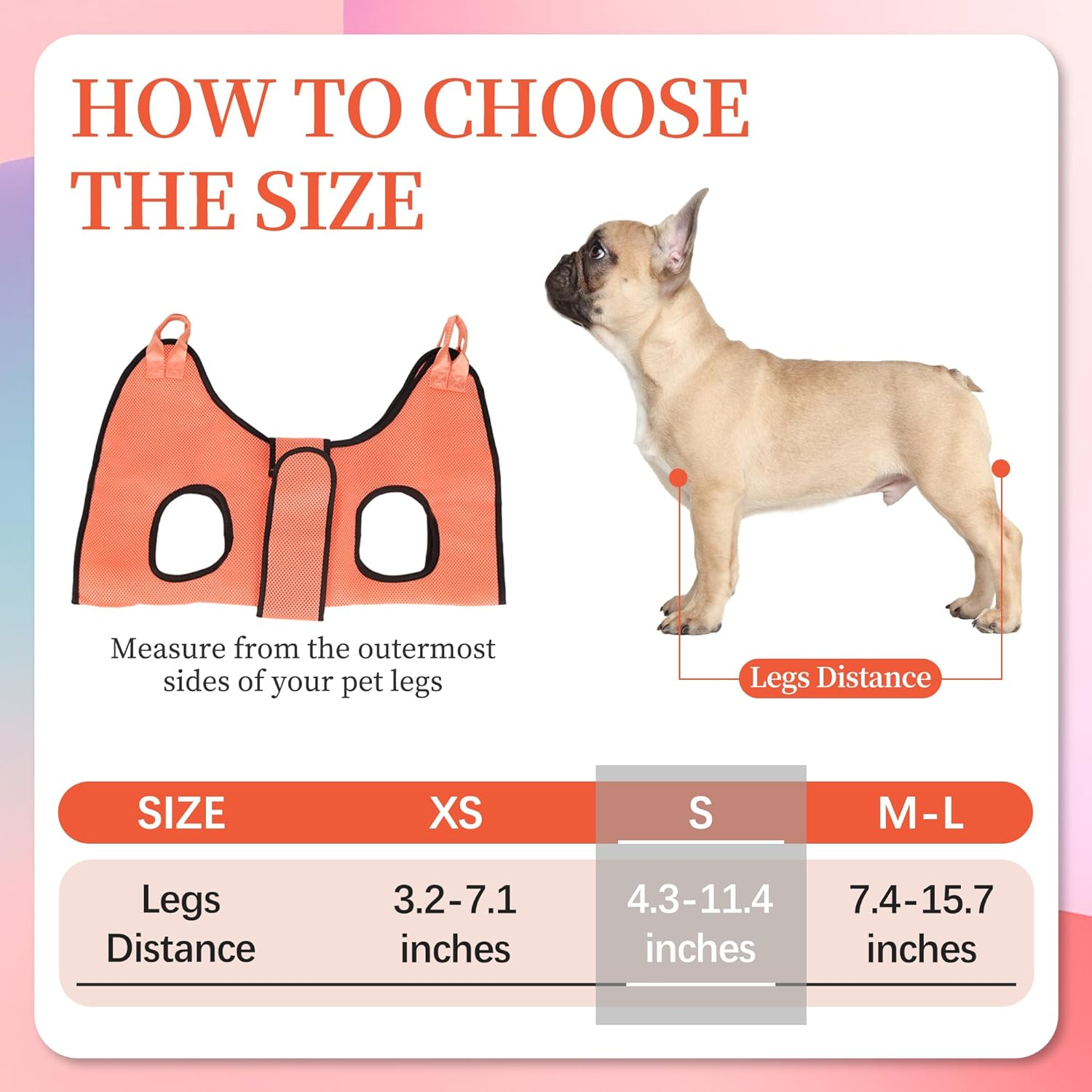 Patiencet Dog Grooming Hammock, Pet Grooming Hammock for Cats & Dogs with Security Strap, Dog Sling for Nail Trimming with Nail Clippers/Trimmer, Nail File, Pet Comb(S) image number 2