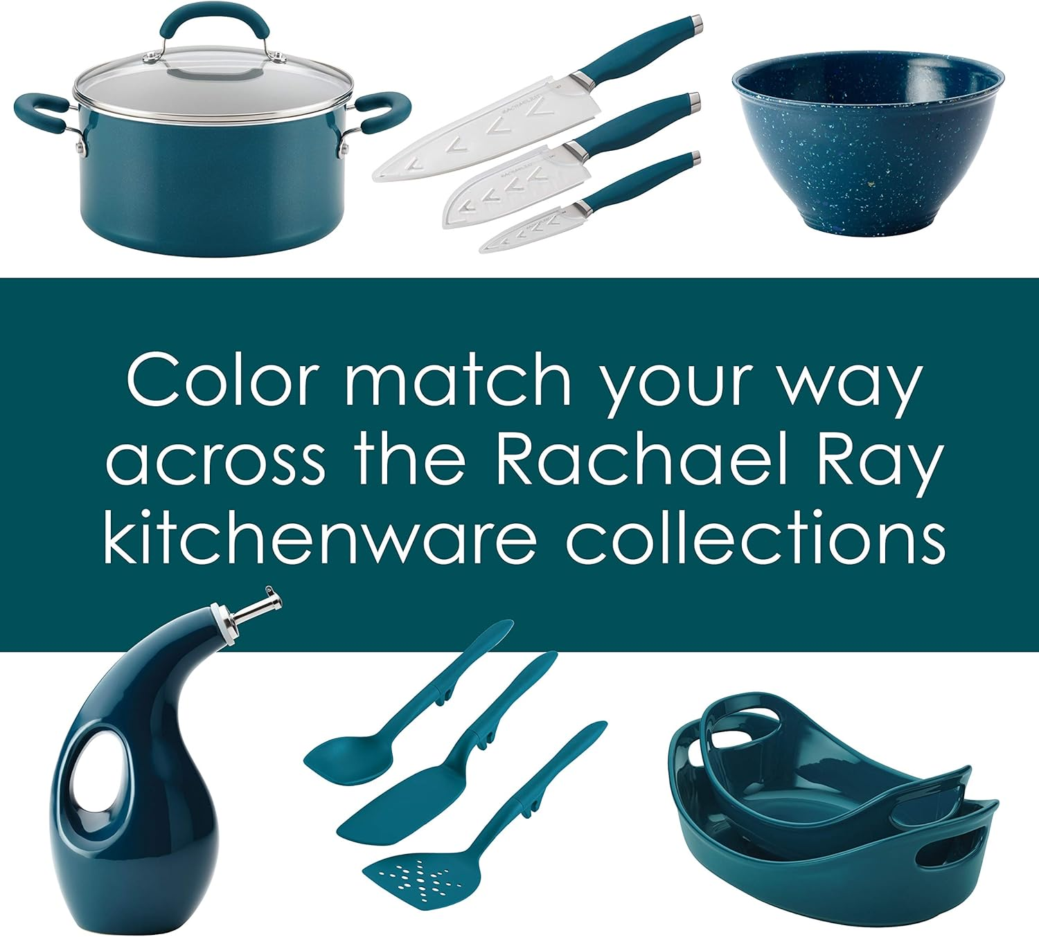 Rachael Ray Tools & Gadgets 2-Piece Nylon Turner Set, Marine Blue - Blue image number 4