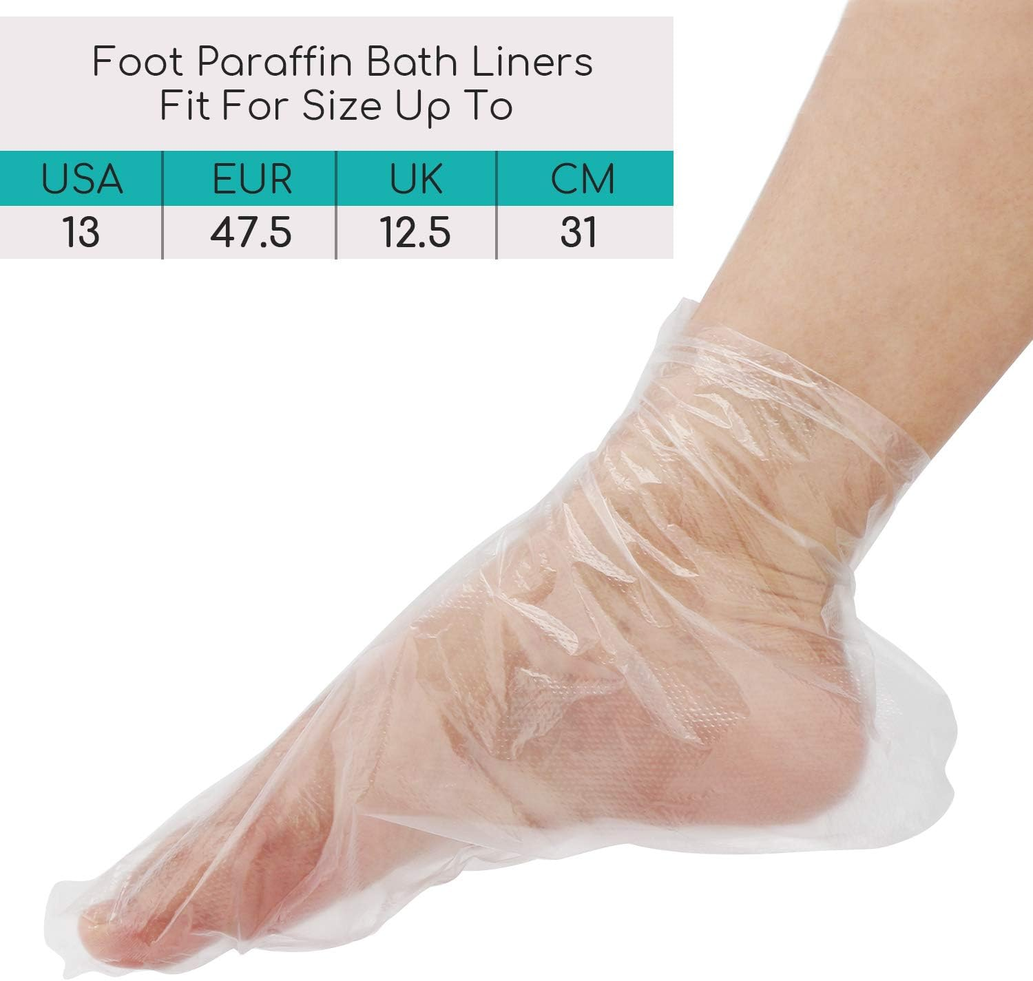Paraffin Bath Liners, Segbeauty 200 Count Plastic Socks and Gloves Pro Cozies Liners for Hand & Foot Paraffin Bath Wax Therapy Bags Small
