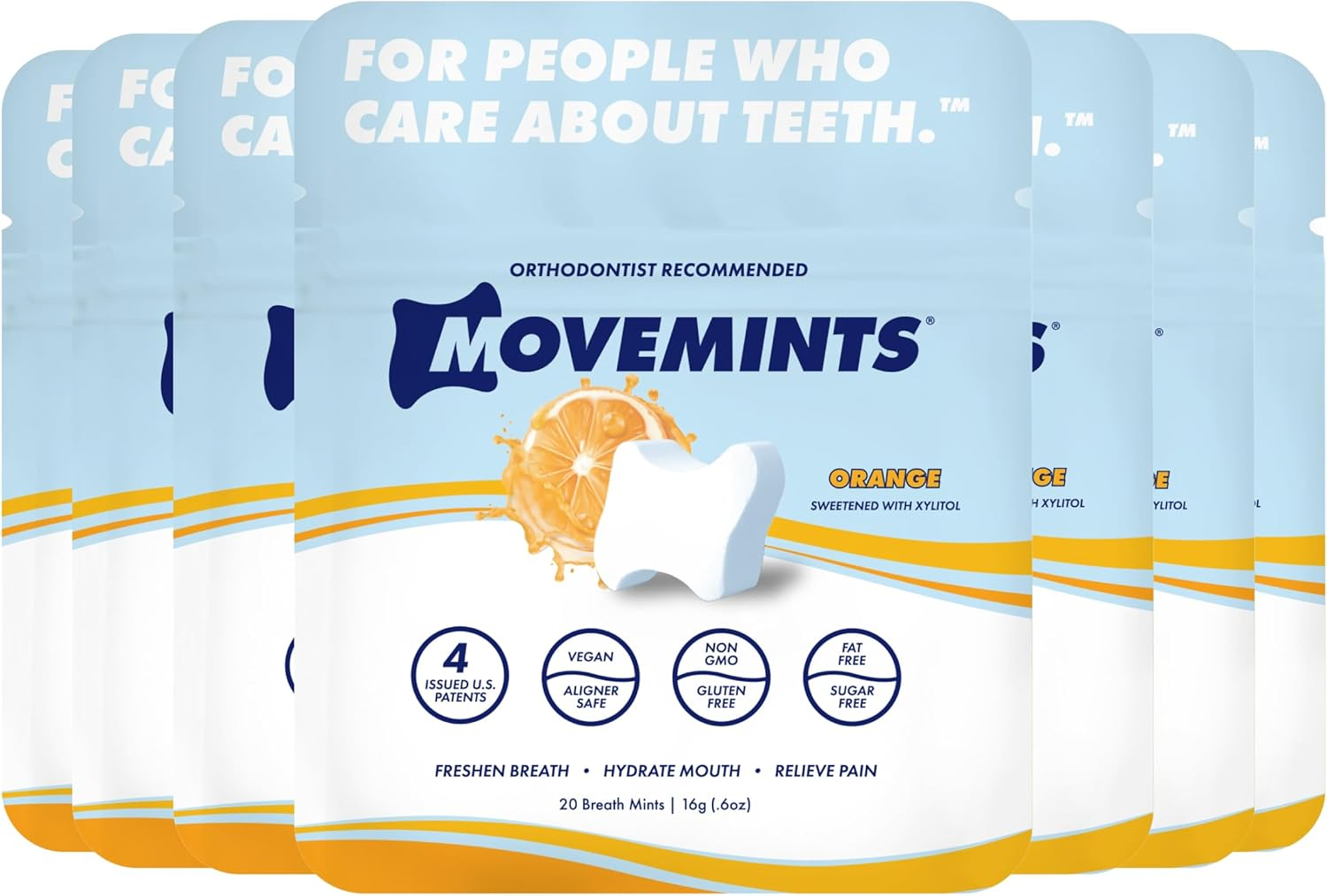 Movemints Clear Aligner Mints - Patented Aligner Seating Mints - Edible Alternative to Aligner Chewies - Xylitol Mints for Dry Mouth - Variety Pack (3 Pack) image number 1