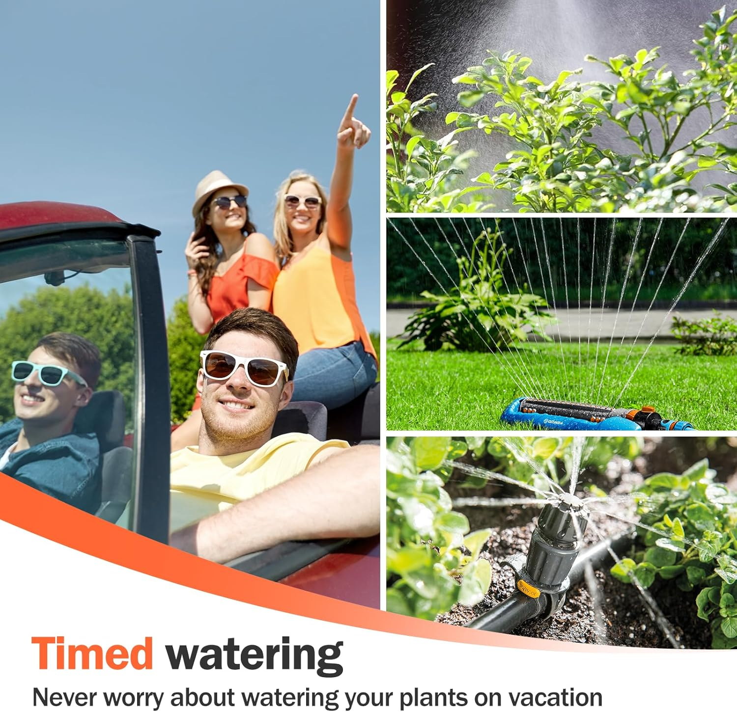 Sprinkler Timer, Programmable Garden Outdoor Hose Feature Timer with Rain Delay/Manual/Automatic Watering System for Lawns Pool (1 Outlet) image number 2