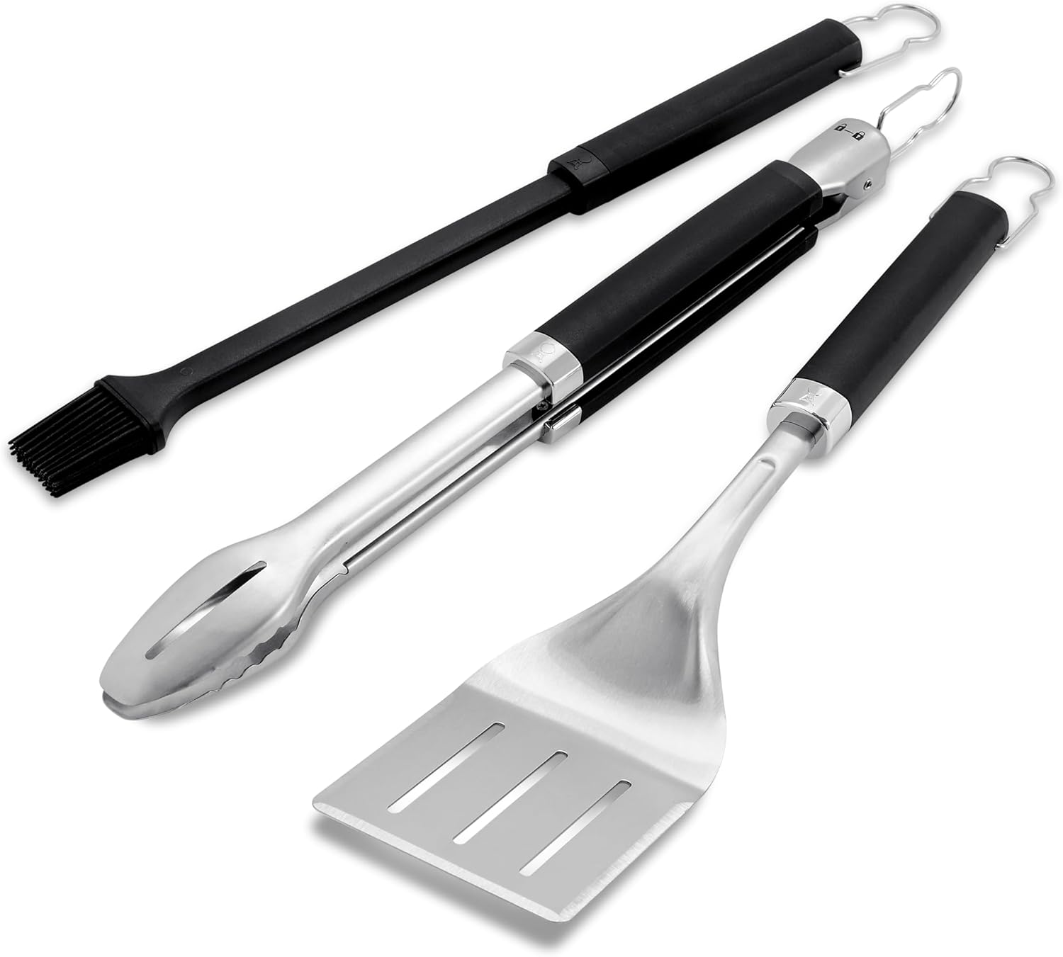 Weber Stainless Steel BBQ 3-Piecetool Set - Tongs, Spatula, Basting Brush image number 4