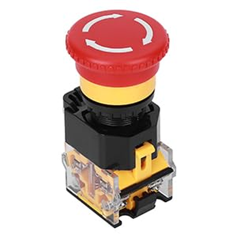 3Pcs 440V 10A Push Button Switch,22Mm Emergency Stop Push Switch,On off Push Button Industrial Parts Engineering Plastic Push Button Switch image number 4