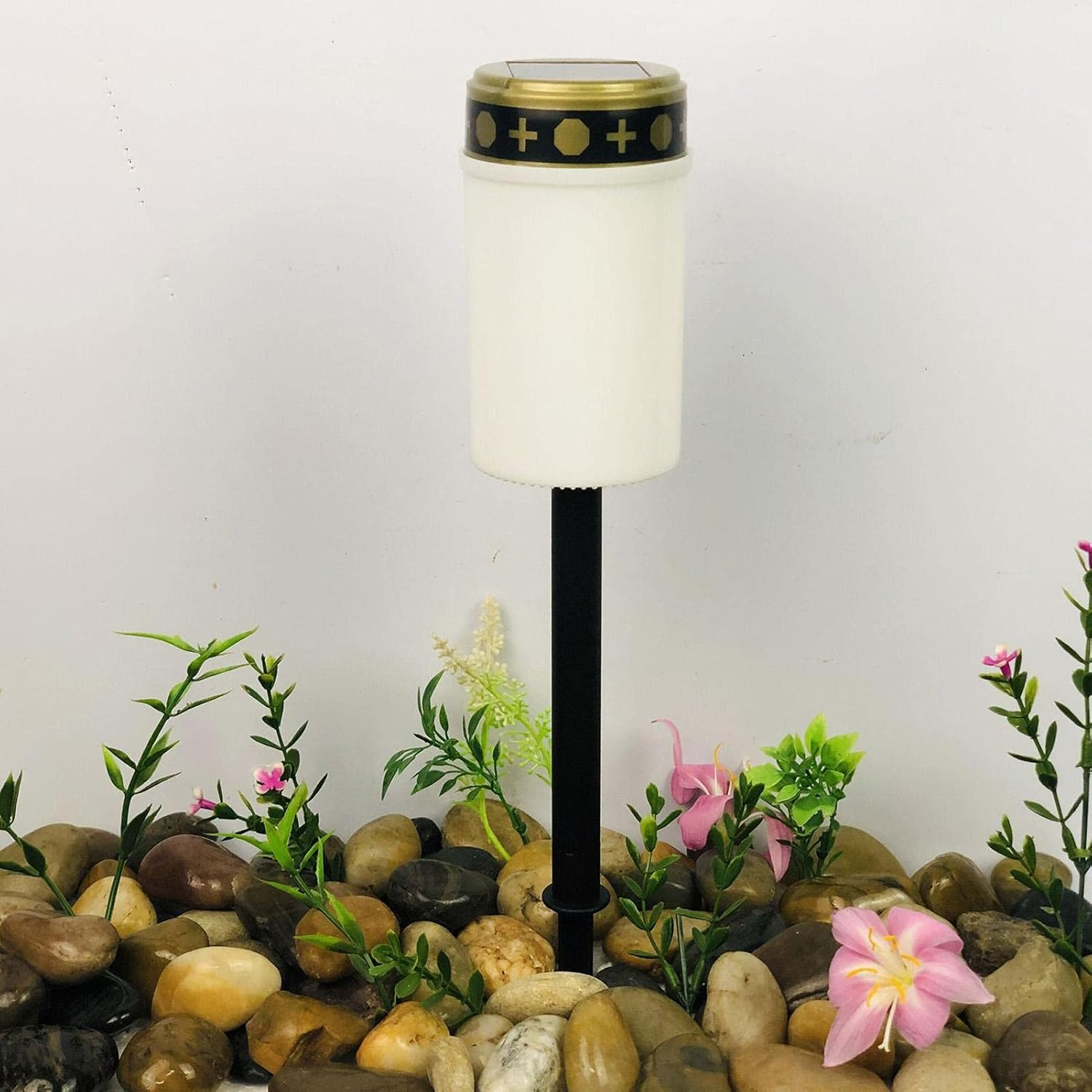 Solar Cemetery Lights | Grave Candles for Cemetery Religious,Memorial Candle LED Lamp Outdoor Indoor Cemetery Ritual Decor Halloween Christmas Decorations Dobooo