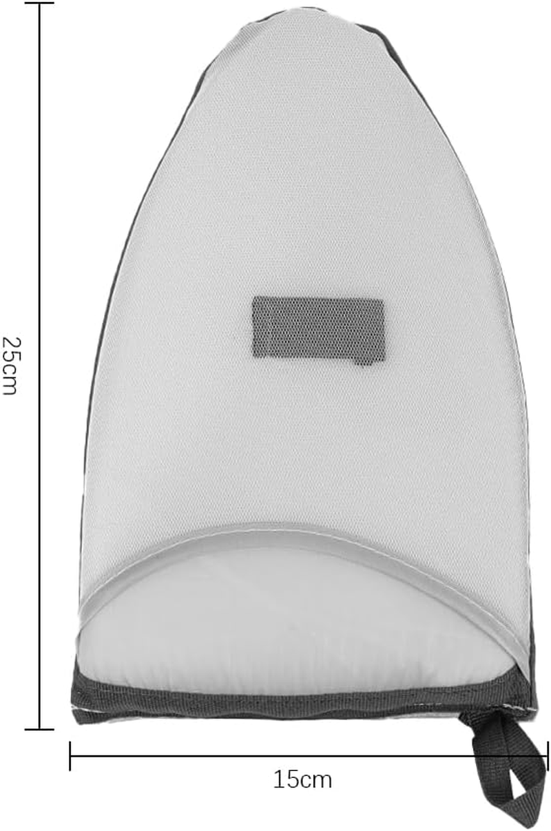 NUZAMAS Garment Steamer Ironing Glove Portable Handheld Ironing Board with Finger Ring Waterproof anti Steam Mitt Household Ironing Pad for Clothes Gray