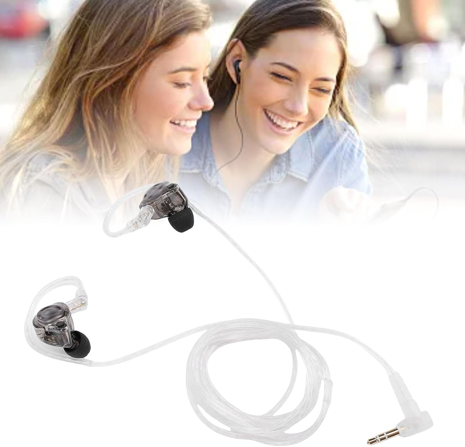 GOWENIC Wired Earbuds, 3.5MM Interface, Silver Plated Double Pin Cable, Immersive Sound, 25Db Noise Reduction, for Game Consoles, Pcs, Mobile Devices and Tablets image number 4