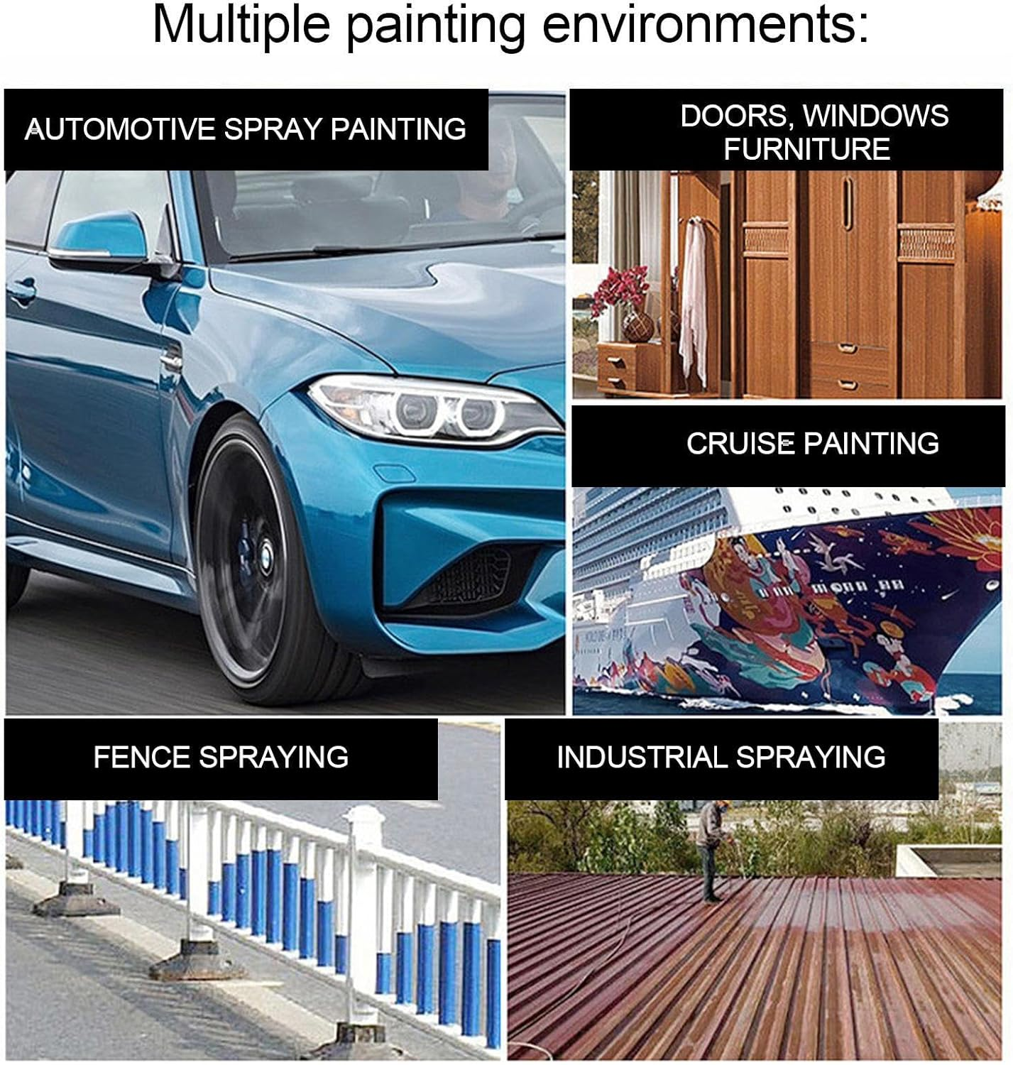 Disposables Paint Spray Guns Cups, Spray Paint System Mixing Kit for LVLP Sprays Guns, Includes 50 Inner Cups, 50 Lids, 20 Stoppers, 1 Outer Cup, 1 Black Fixing Ring image number 1