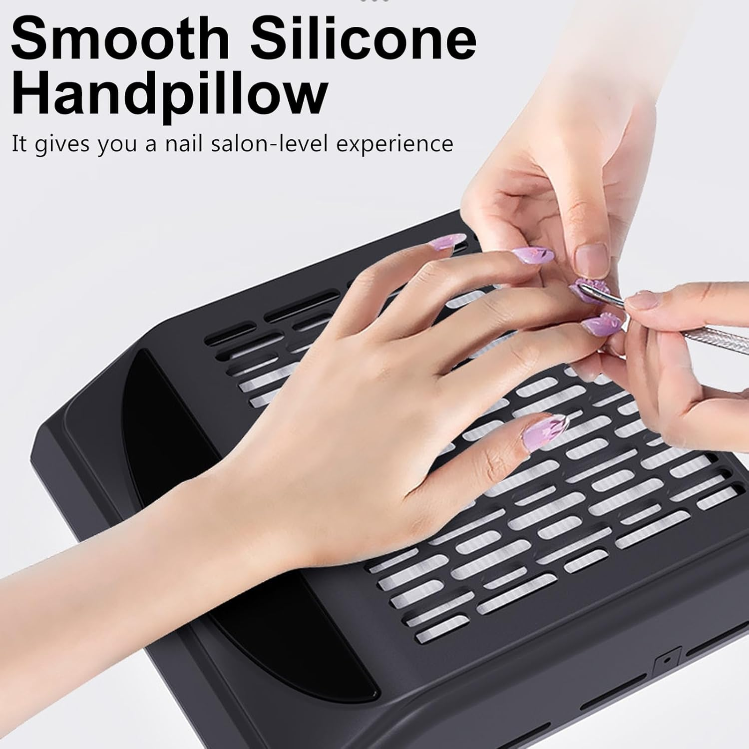 Bouzaak Nail Dust Collector Machine Electric Nail Dust Extractor with Adjustable Switches for Home or Salon Nail Vacuum Cleaner (Black) image number 3