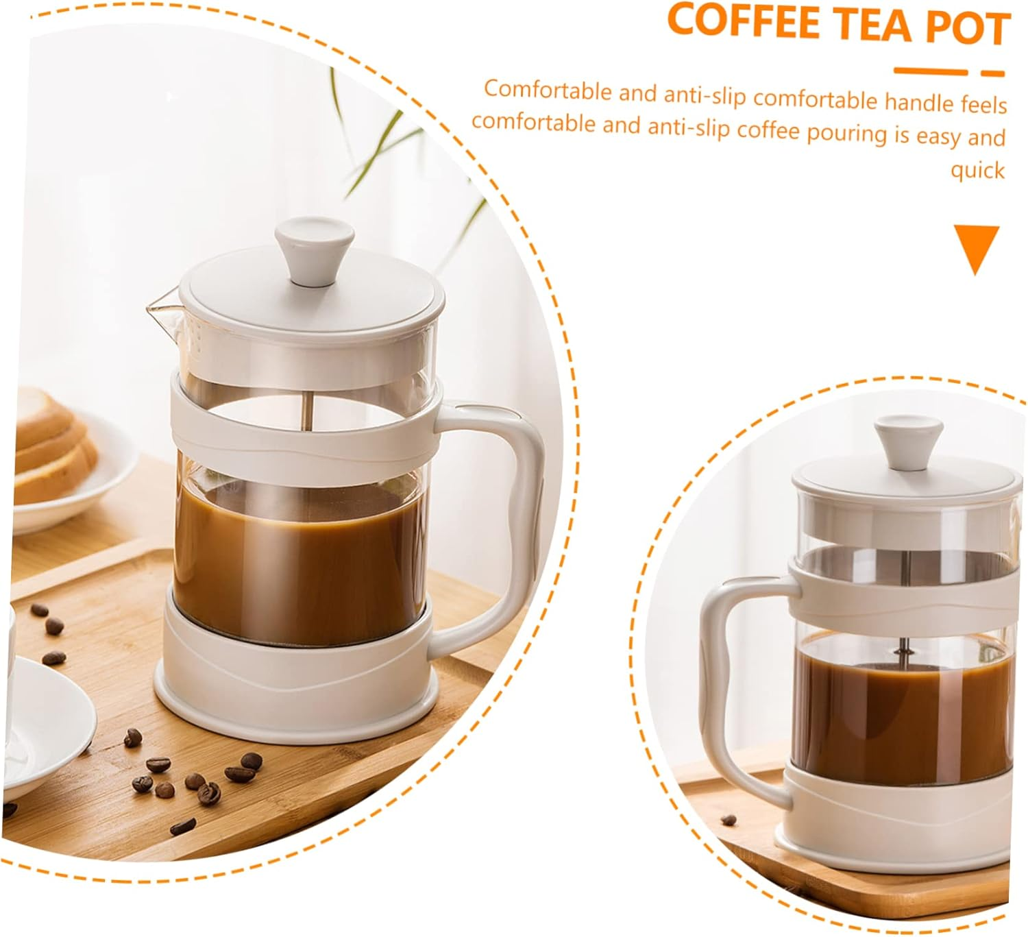 HAKIDZEL Professional Carafe Maker Pot Tea Maker Pot Coffee Press Espresso Office image number 5